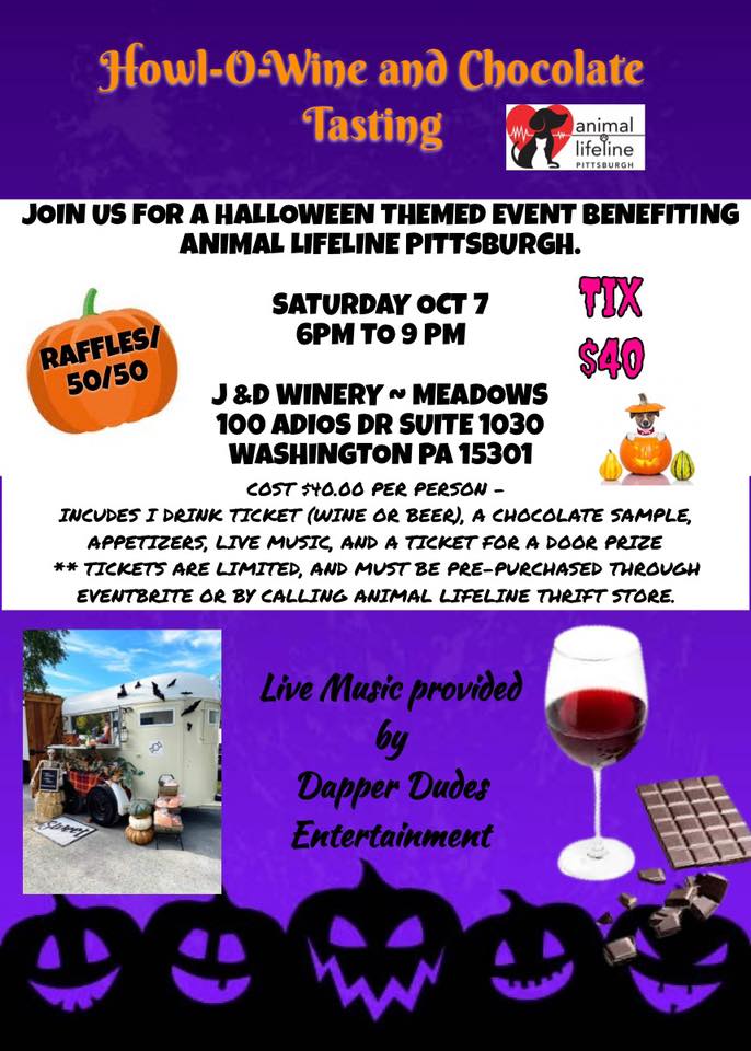 HowlOWine Chocolate Event J&D Cellars Winery and Vineyard Eighty Four Pennsylvania